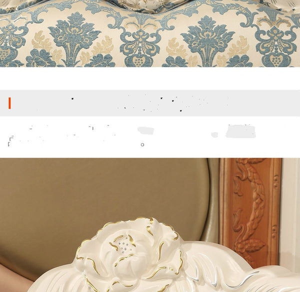 Luxury European Style solid wood fabric Sofa