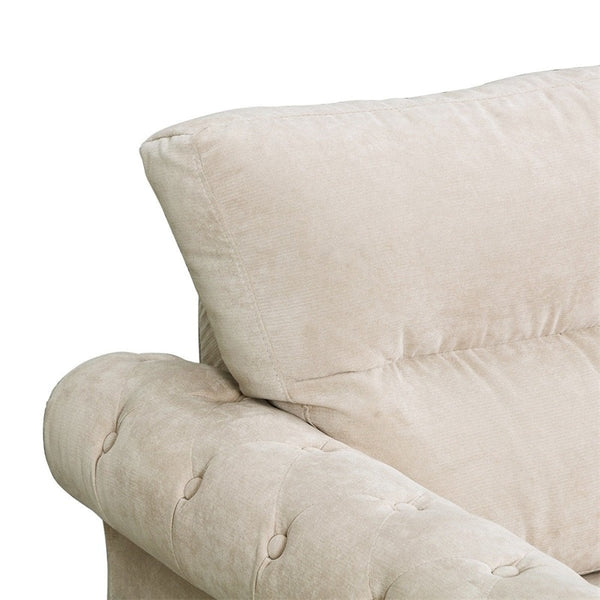 Fabric Sofa Sturdy Metal Bottom Frame Thickly Upholstered Seat Double Sofa